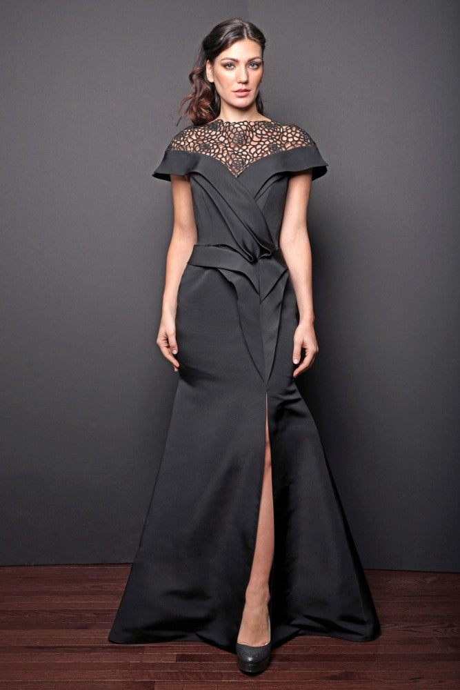 Elegant Silk-Faille Mermaid Gown