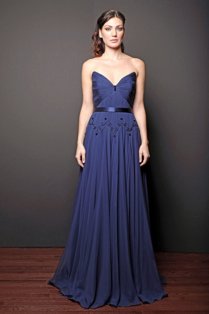 Flowing Fit-And-Flare Chiffon Gown
