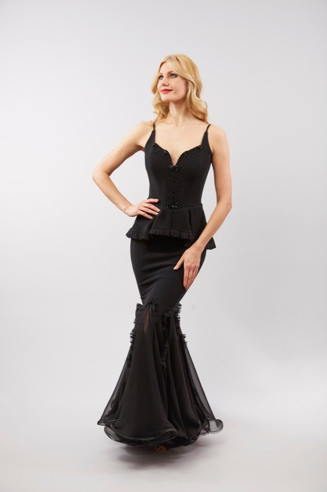 Sweetheart Crepe Evening Gown