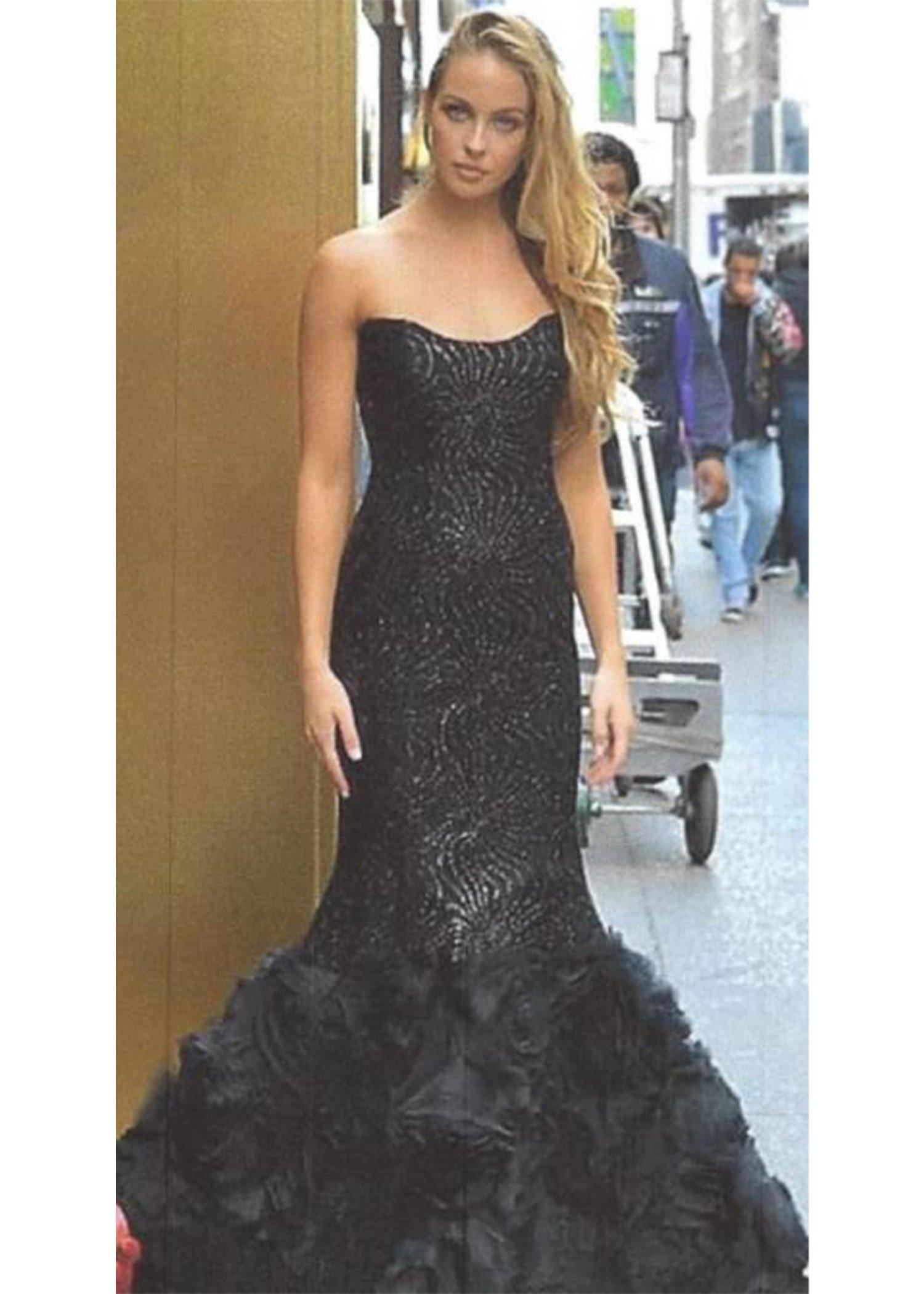 Glitter Tulle & Silk Organza Strapless