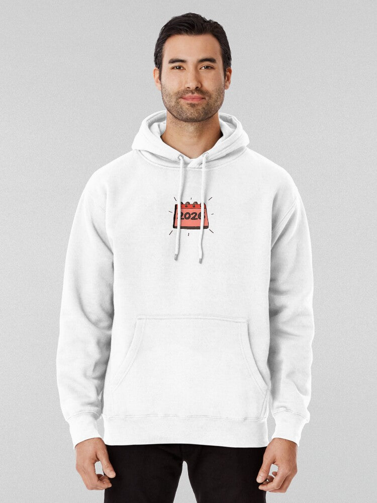 2026 Happy New Year Party Celebration Hoodie White