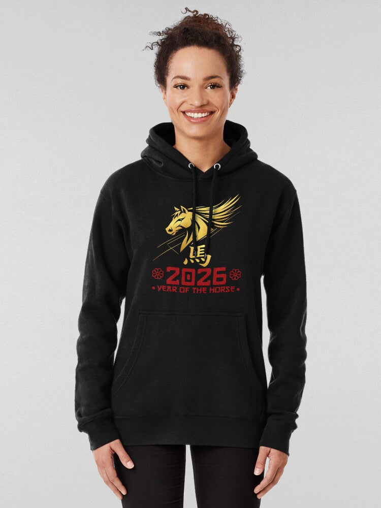 2026 Year of the Horse Power Success Hoodie Black