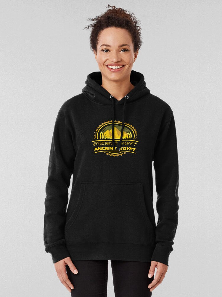 Ancient Egypt Golden Sign Pharaoh Symbol Hoodie Black