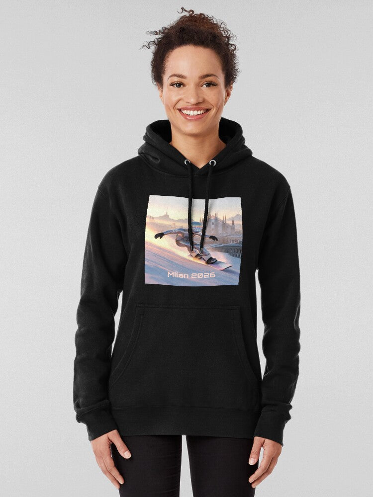 2026 Winter Olympics Sports Fan Graphic Hoodie Black