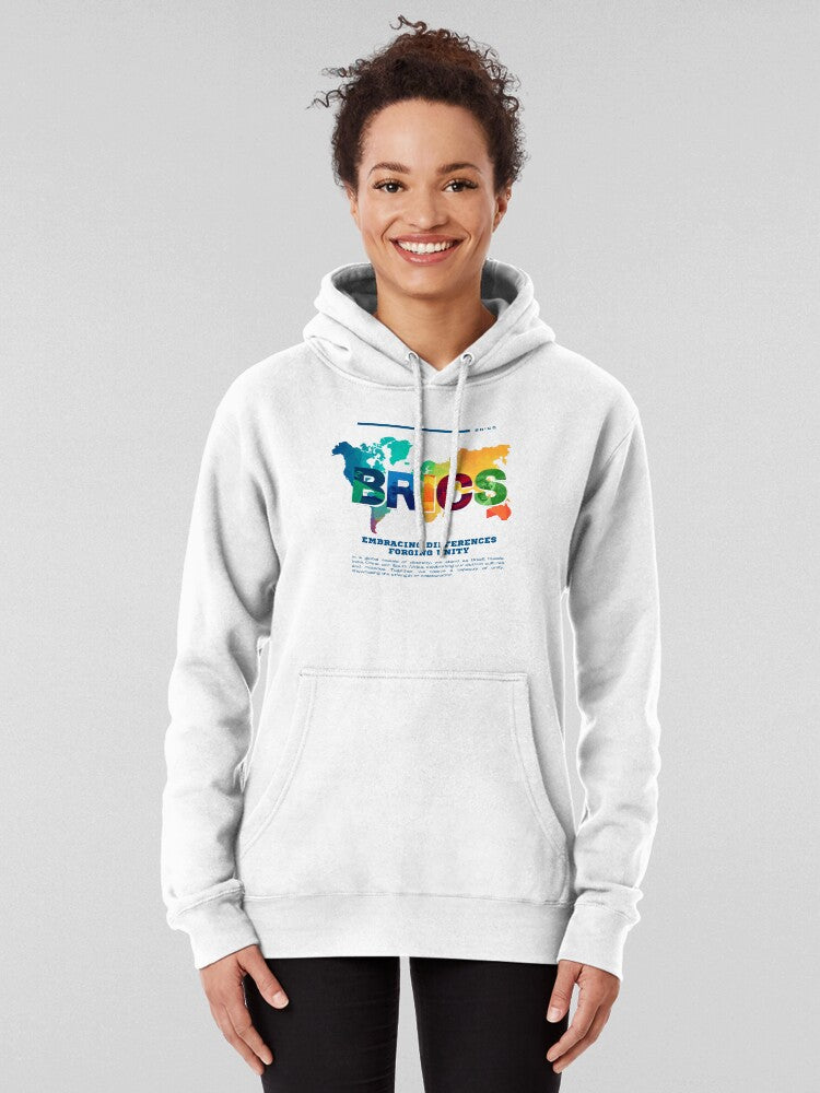BRICS Unity Global Diplomacy Embracing Differences Hoodie White