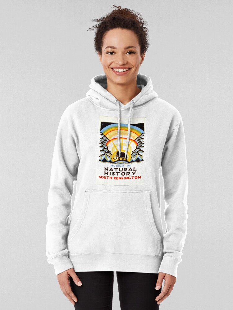Authentic Museum of Natural History Logo Pullover Hoodie White