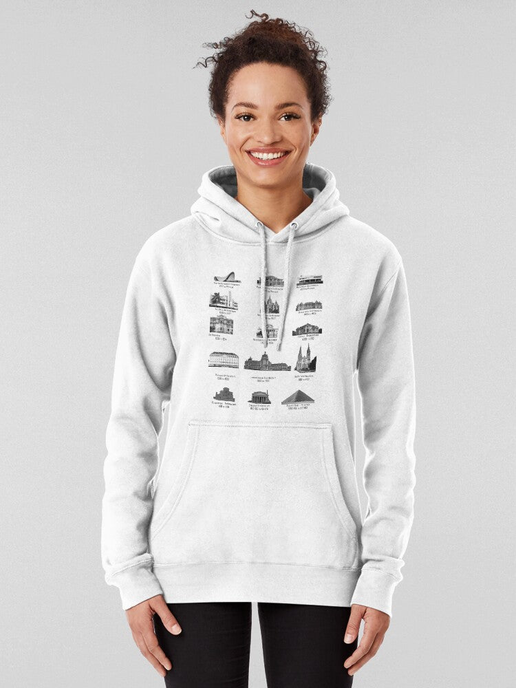 Brief History of Architecture and Design Hoodie White