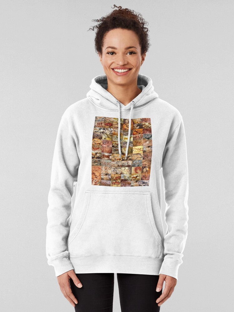 Ancient Cave Paintings Prehistoric Art History Hoodie White